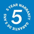 Reliable 5 Year Warranty