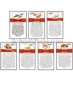 Food Allergy Restaurant Cards
