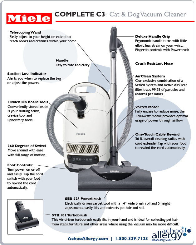 Miele Cat and Dog Vacuum Cleaner Details