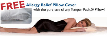 Free Allergy Armor Ultra Pillow Cover w/ and Tempur-Pedic Pillow