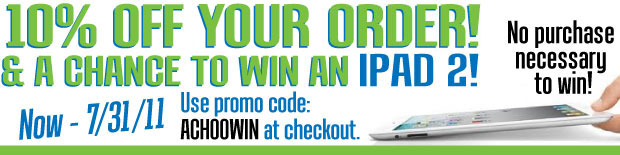 10% Off Every Order Through July 31st!