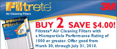 Buy 2 3M Filters and Save $4.00 with rebate!