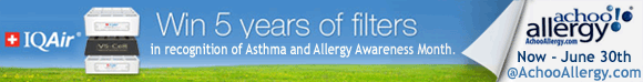 IQ Air Filter Giveaway at AchooAllergy.com