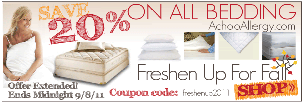 20% Off All Bedding! Now - 9/8/11!