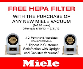 Miele Canister and Upright Vacuums Ranked Highest in Customer Satisfaction by the J.D. Power and Associates