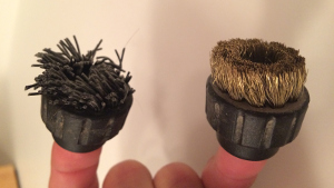 Nylon vs. Brass Brush on Grout