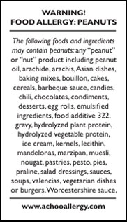 Food Allergy Restaurant Card