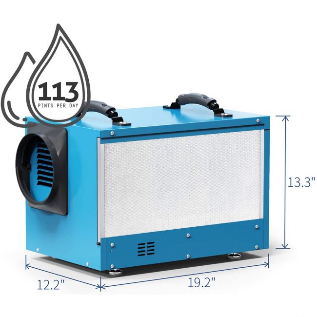 AlorAir Sentinel HD55 113 Pint Dehumidifier with Drain Hose for