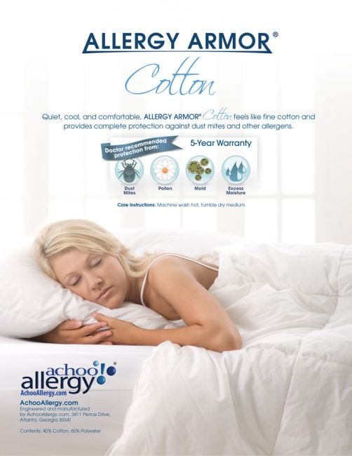 Anti dust mite comforter top