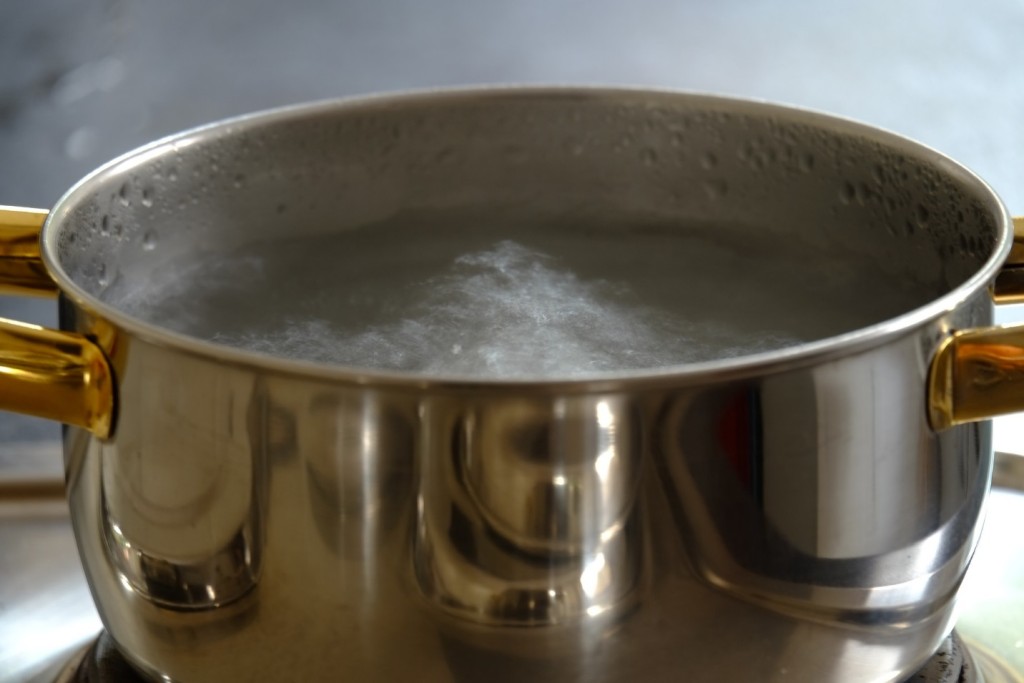 Steam from a pot